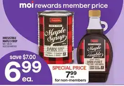 Metro IRRESISTIBLE MAPLE SYRUP offer