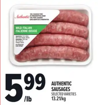 Metro AUTHENTIC SAUSAGES offer
