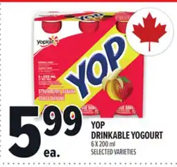 Metro YOPLAIT YOP DRINKABLE YOGOURT offer