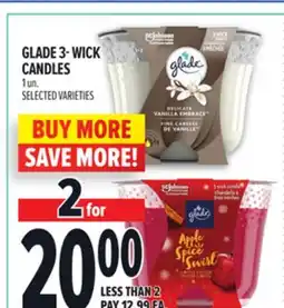 Metro GLADE 3-WICK CANDLES offer