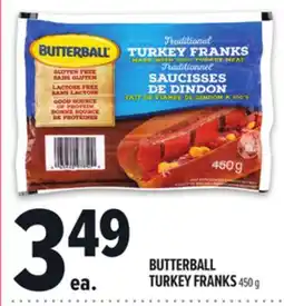 Metro BUTTERBALL TURKEY FRANKS offer