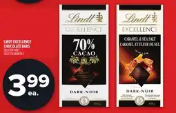 Metro LINDT EXCELLENCE CHOCOLATE BARS offer