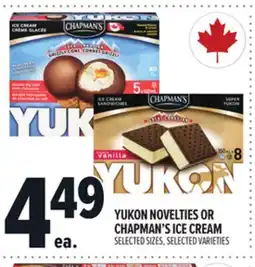 Metro YUKON NOVELTIES OR CHAPMAN'S ICE CREAM offer