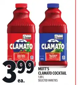 Metro MOTT'S CLAMATO COCKTAIL offer