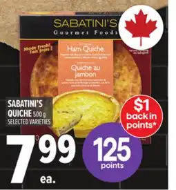 Metro SABATINI'S QUICHE offer
