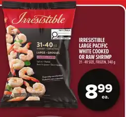 Metro IRRESISTIBLE LARGE PACIFIC WHITE COOKED OR RAW SHRIMP offer