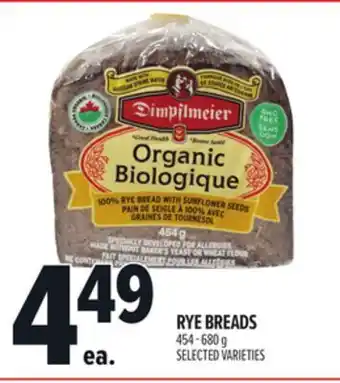 Metro RYE BREADS offer