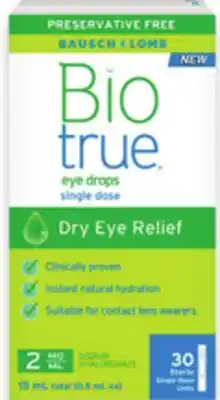Walmart Biotrue eye drops offer