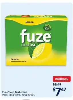 Walmart Fuze Iced Tea Lemon offer