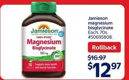 Walmart Jamieson magnesium bisglycinate offer
