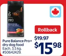 Walmart Pure Balance Pro+ Dry Dog Food offer