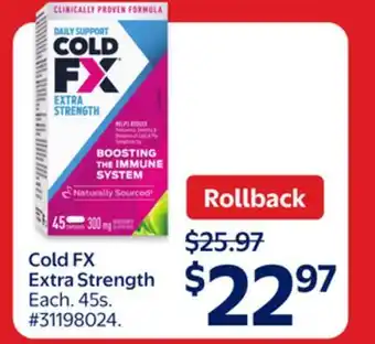 Walmart Cold FX Extra Strength offer