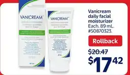 Walmart Vanicream daily facial moisturizer offer
