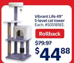 Walmart Vibrant Life 49 5-level Cat Tower offer