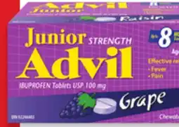 Walmart Junior chewable Advil 40s offer