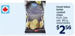 Walmart Great Value kettle cooked chips offer
