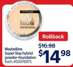 Walmart Maybelline Super Stay hybrid powder-foundation offer