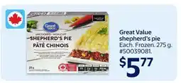 Walmart Great Value shepherd's pie offer