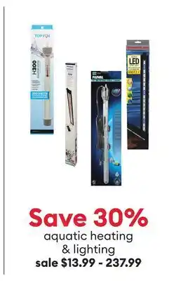 Petsmart Save 30% aquatic heating & lighting offer
