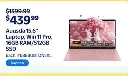 Walmart Auusda 15.6 Laptop, Win 11 Pro, 16GB RAM/512GB SSD offer