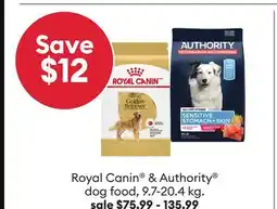 Petsmart Save $12 Royal Canin & Authority dog food, 9.7-20.4 kg offer