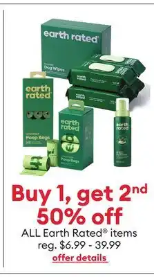 Petsmart Buy 1, get 2nd 50% off ALL Earth Rated items offer