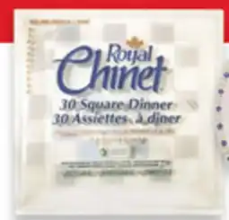 Walmart Royal Chinet dinner plates 40s, square plates 30s offer