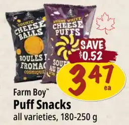 Farm Boy Farm Boy Puff Snacks all varieties, 180-250 g offer