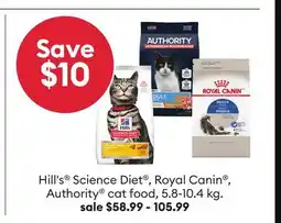 Petsmart Save $10 Hill's Science Diet , Royal Canin , Authority cat food offer