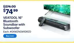 Walmart VEATOOL 16 Bluetooth Soundbar with Subwoofer offer