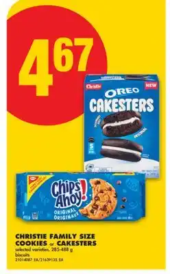 No Frills CHRISTIE FAMILY SIZE COOKIES or CAKESTERS, 285-488 g offer