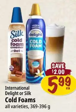 Farm Boy International Delight or Silk Cold Foams offer