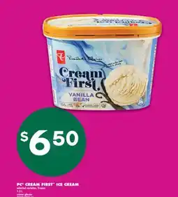 No Frills PC CREAM FIRST ICE CREAM, 1.5 L offer
