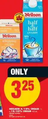 No Frills NEILSON 5/10% CREAM, 1 L OR 18/35% CREAM, 473 mL offer