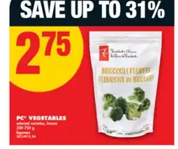No Frills PC VEGETABLES, 300-750 g offer