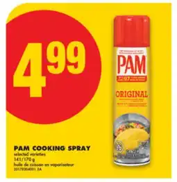 No Frills PAM COOKING SPRAY, 141/170 g offer