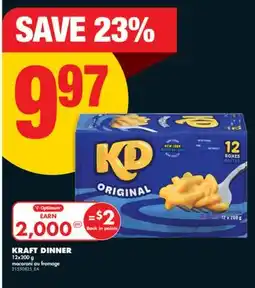 No Frills KRAFT DINNER, 12x200 g offer