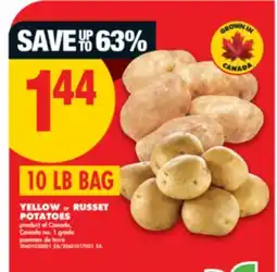 No Frills YELLOW OR RUSSET POTATOES, 10 LB BAG offer
