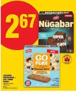 No Frills LECLERC NUGABAR or GO PURE BARS, 140-175 g offer