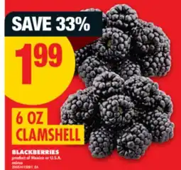 No Frills BLACKBERRIES, 6 OZ CLAMSHELL offer
