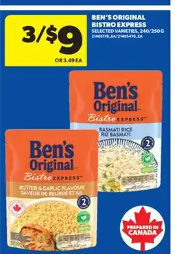 Real Canadian Superstore BEN'S ORIGINAL BISTRO EXPRESS, 240/250 G offer
