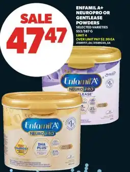 Real Canadian Superstore ENFAMIL A + NEUROPRO OR GENTLEASE POWDERS offer