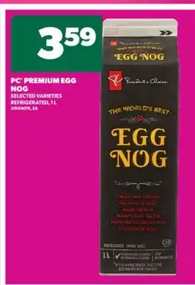 Real Canadian Superstore PC PREMIUM EGG NOG, 1 L offer