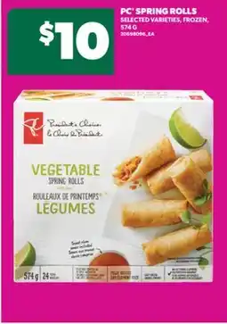 Real Canadian Superstore PC SPRING ROLLS, 574 G offer