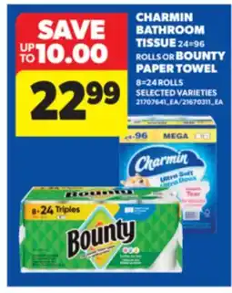 Real Canadian Superstore CHARMIN BATHROOM TISSUE, 24=96 ROLLS OR BOUNTY PAPER, TOWEL 8=24 ROLLS offer