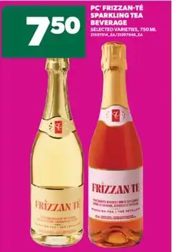 Real Canadian Superstore PC FRIZZAN-TÉ SPARKLING TEA BEVERAGE, 750 ML offer