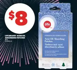 Real Canadian Superstore LIFE BRAND ACNE OIL ABSORBING PATCHES, 30'S offer