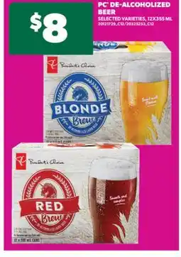 Real Canadian Superstore PC DE-ALCOHOLIZED BEER, 12X355 ML offer