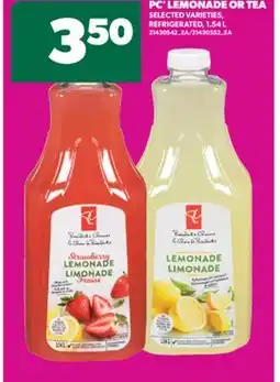 Real Canadian Superstore PC LEMONADE OR TEA, 1.54 L offer