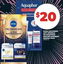 Real Canadian Superstore NIVEA Q10 POWER ANTI-WRINKLE OR AQUAPHOR HEALING OINTMENT HOLIDAY PACK offer
